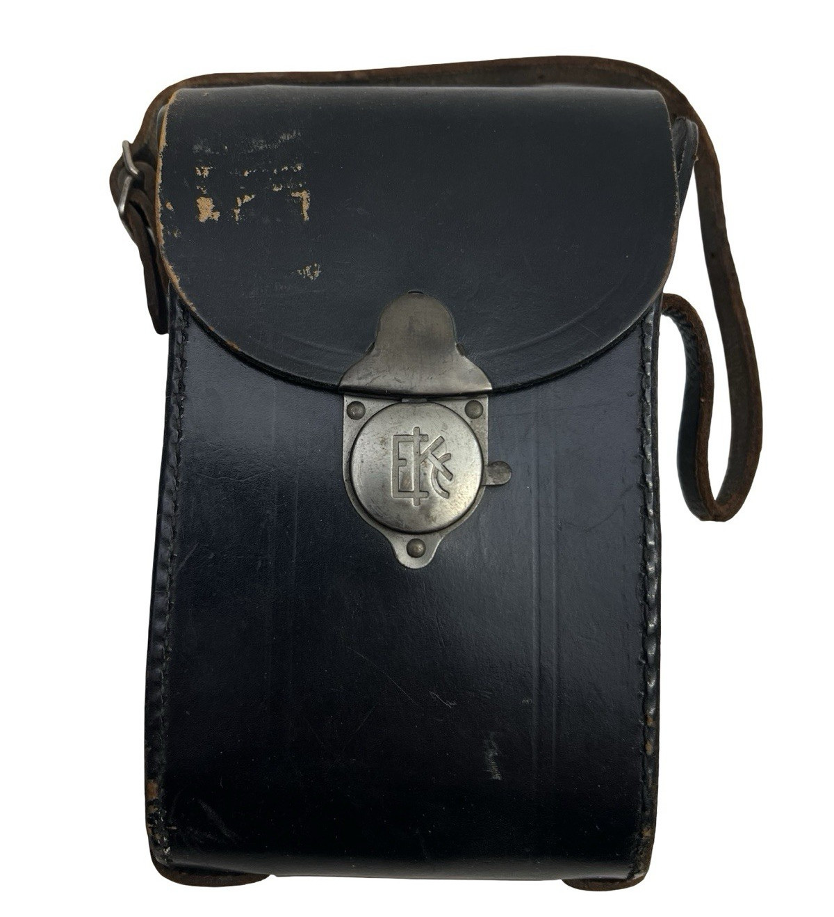 Vintage Kodak Autographic Junior Camera Case Black Leather