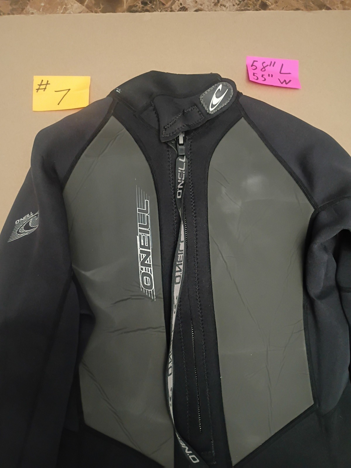 (#7)O'Neill Men's  Back Zip Full Wetsuit Large 58''L x 55''W Style#3798WO#420351