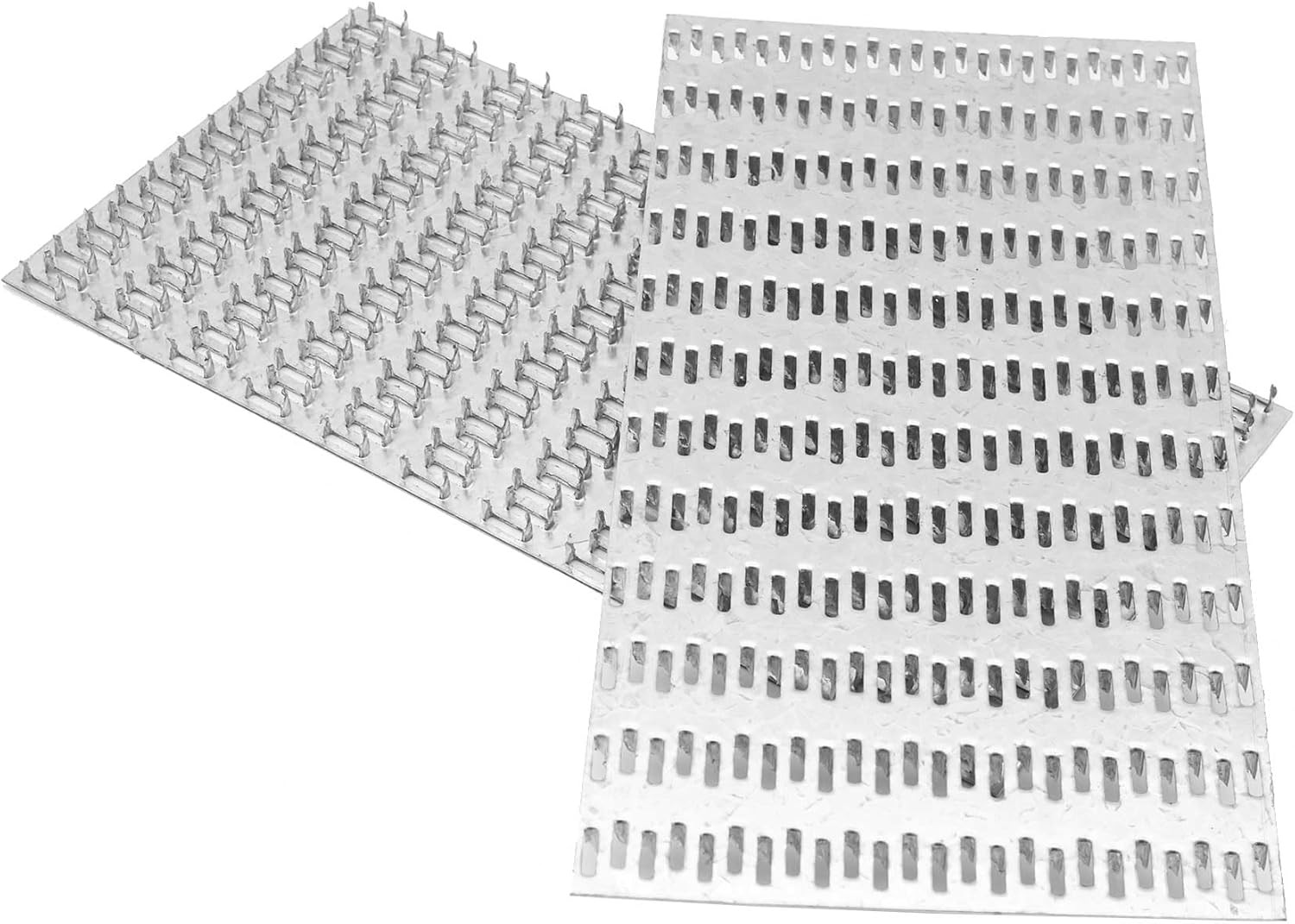 6-Pack 6X12 Inch Pronged Truss Plates, Galvanized Steel Flat Mending Brackets F
