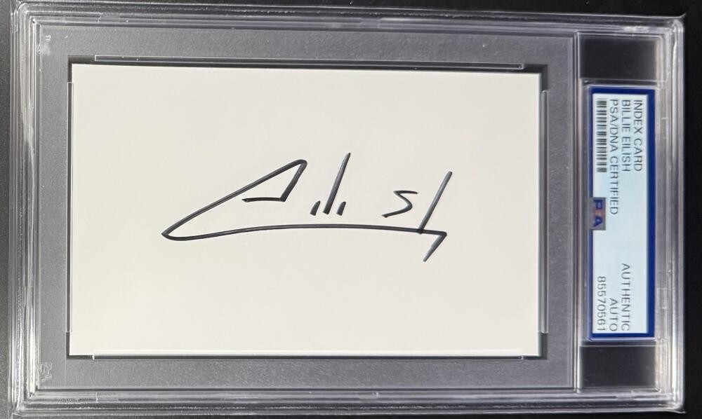 Billie Eilish Signed Autograph PSA/DNA Slabbed Encapsulated 3x5 Card Rare COA