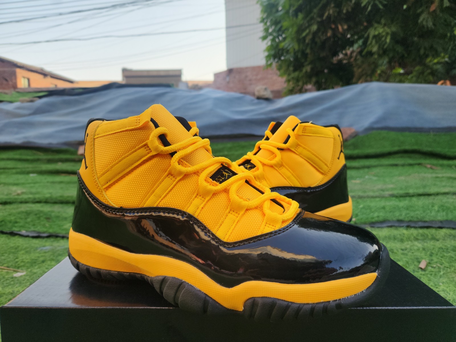 Jordan 11 Gamma Black and Yellow Size US 7 - 12 Men