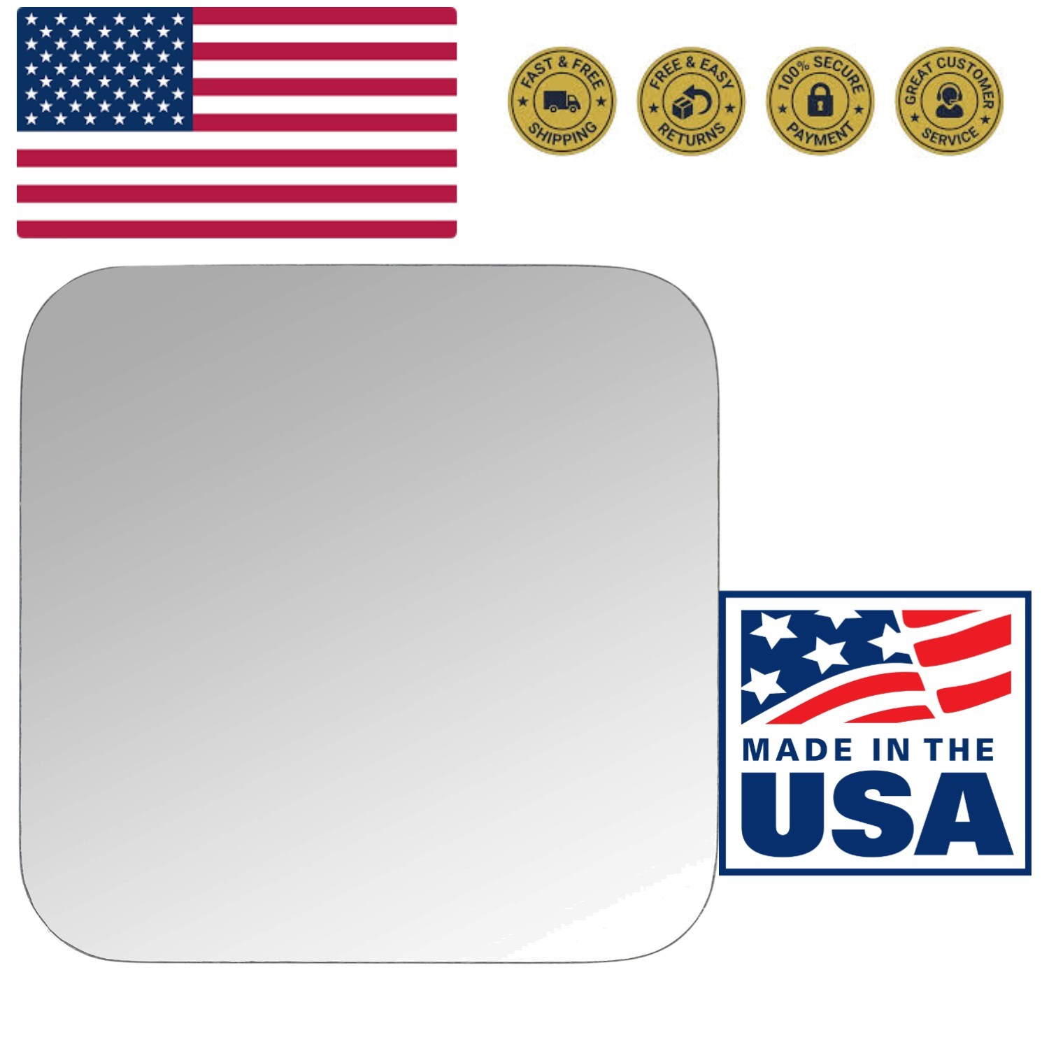 10271 Stainless Steel Universal 4" x 4" Flat Permit Panel, Tape Mount | 10271