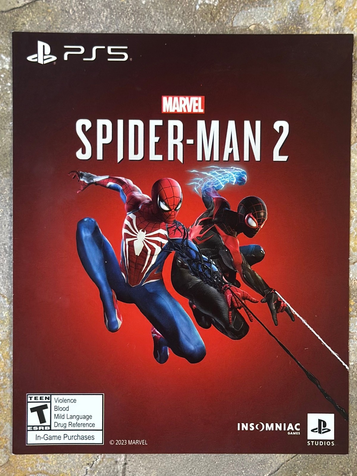 Spider-Man 2 - Sony PlayStation 5 PS5 Game Voucher **UNSCRATCHED, BRAND NEW**