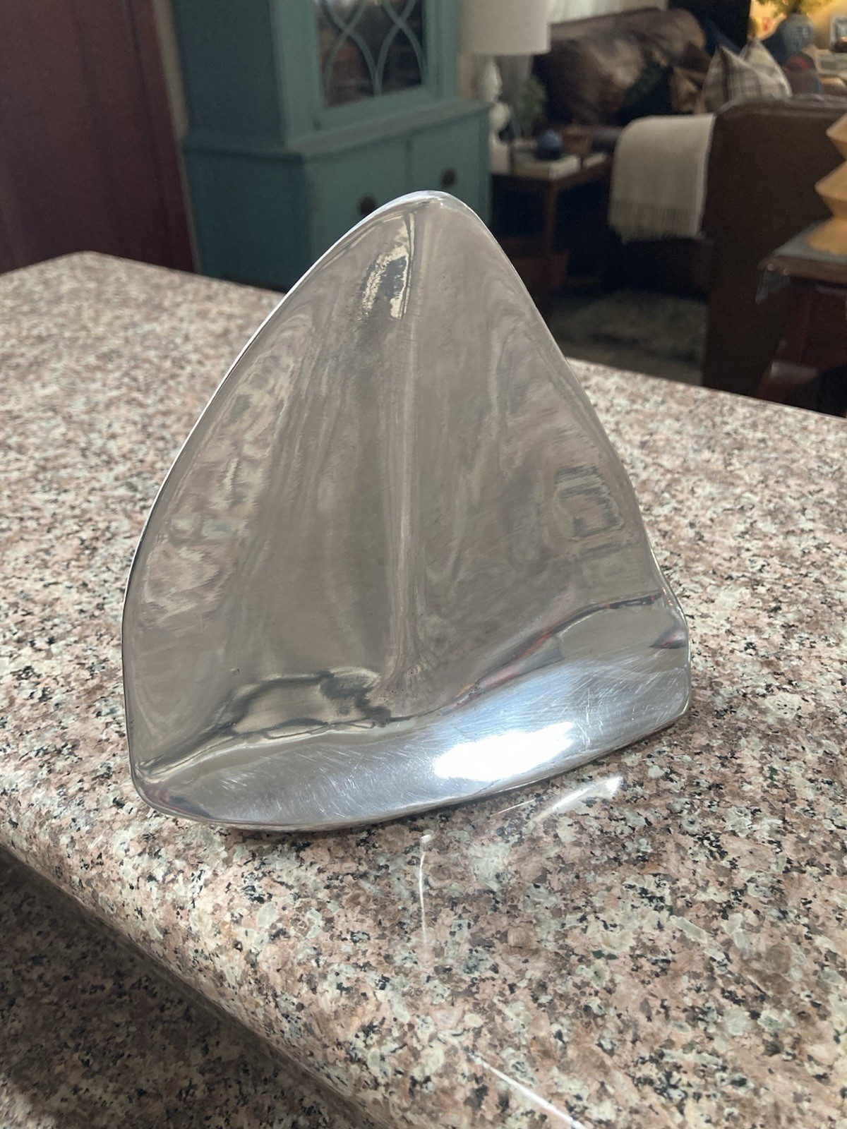Hoselton aluminum Sailboat Sculpture Signed 619