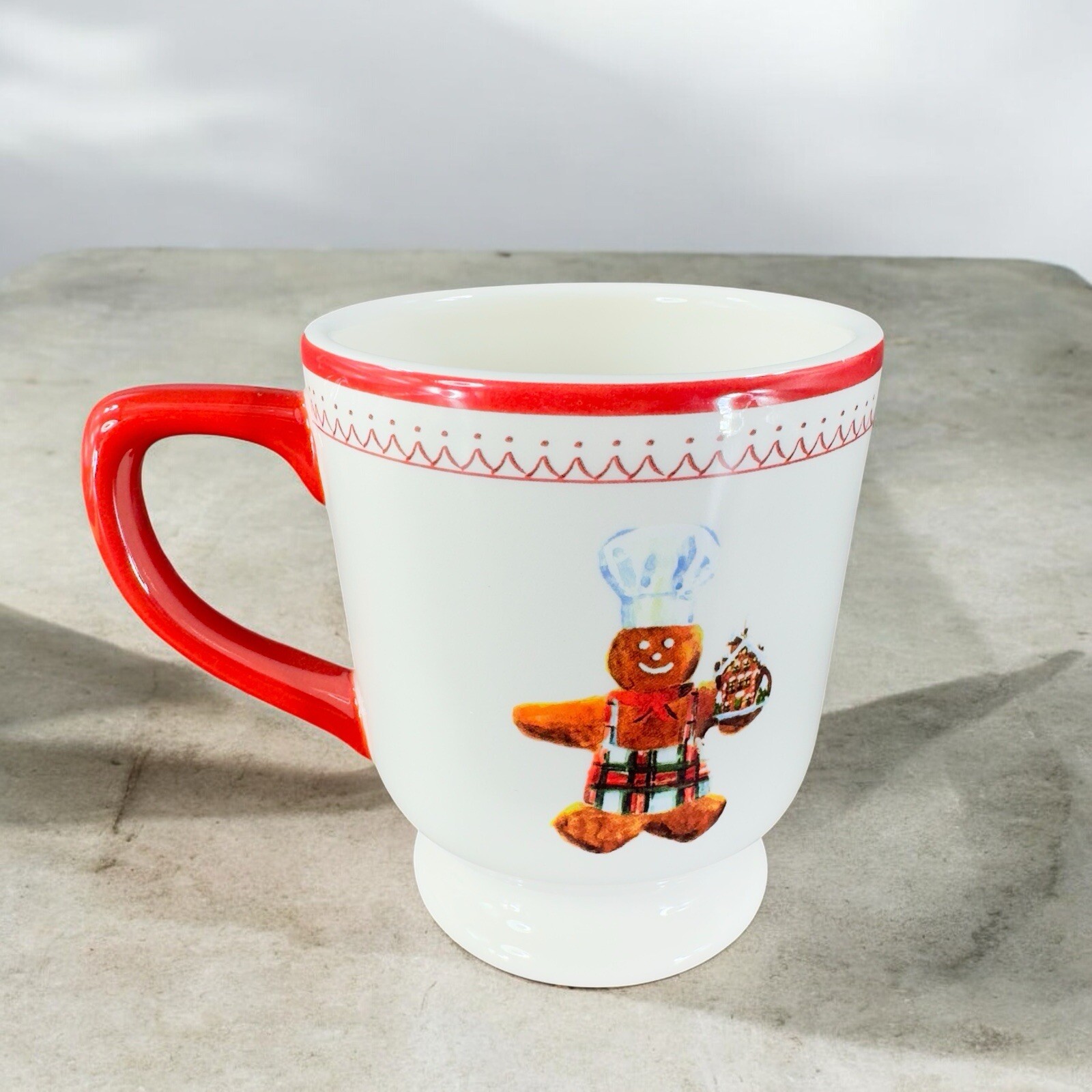 Williams Sonoma Gingerbread Chef Ceramic Mug Cup Ceramic Christmas Icons Mug