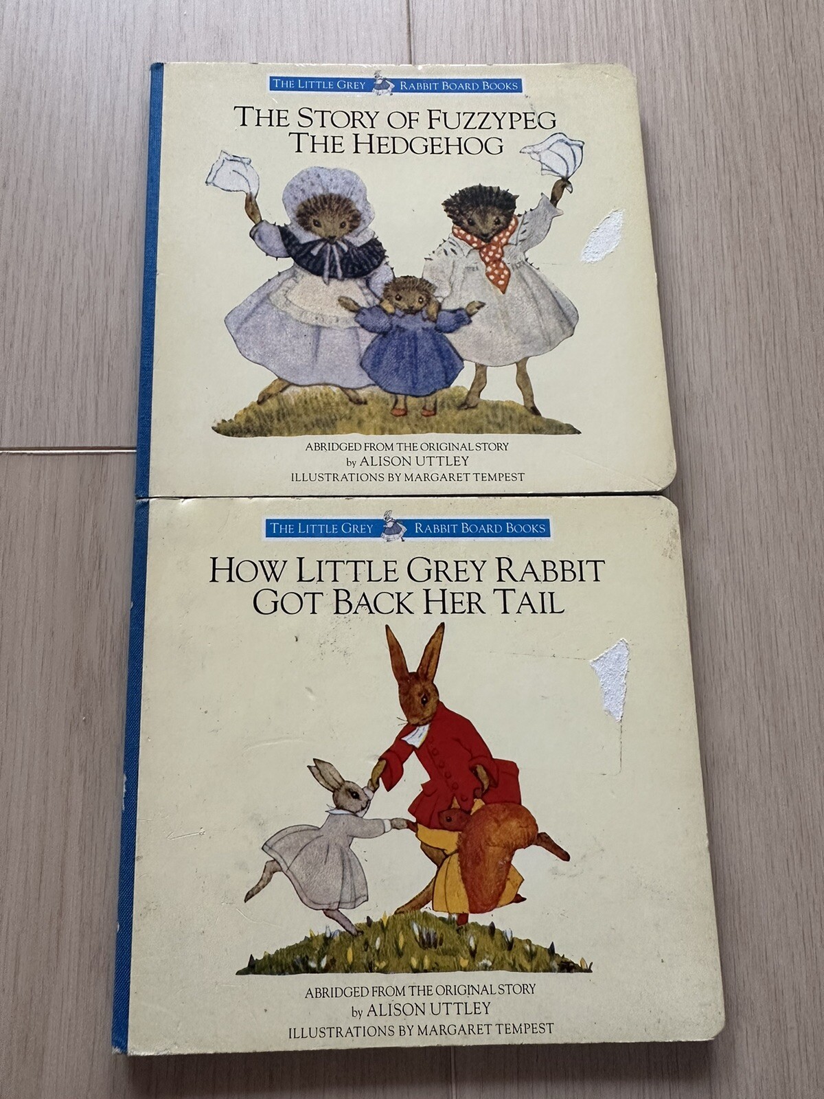 VINTAGE 1985 THE LITTLE GREY RABBIT BOARD BOOKS (2 OF THE SET OF 4)ALISON UTTLEY