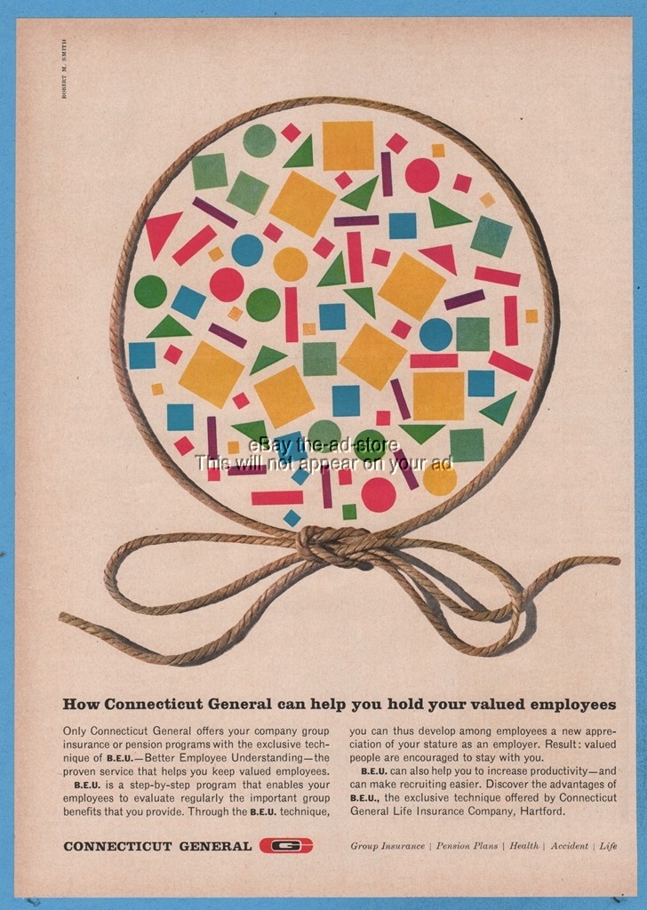 1960 Robert M Smith graphic design modern art Connecticut General Insurance ad