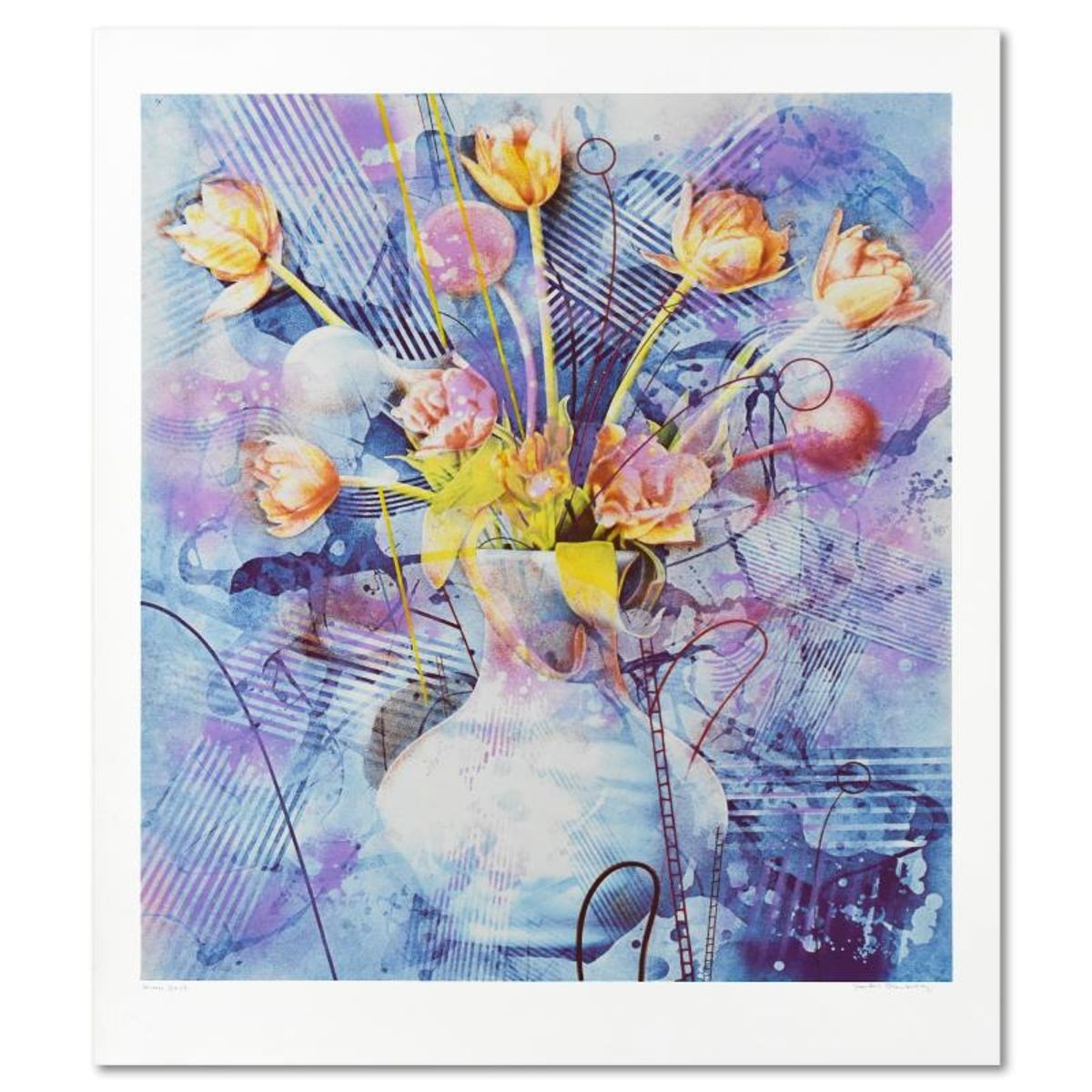 Yankel Ginzburg, "Rhapsody In Blue" Limited Edition Serigraph, Numbered and Hand