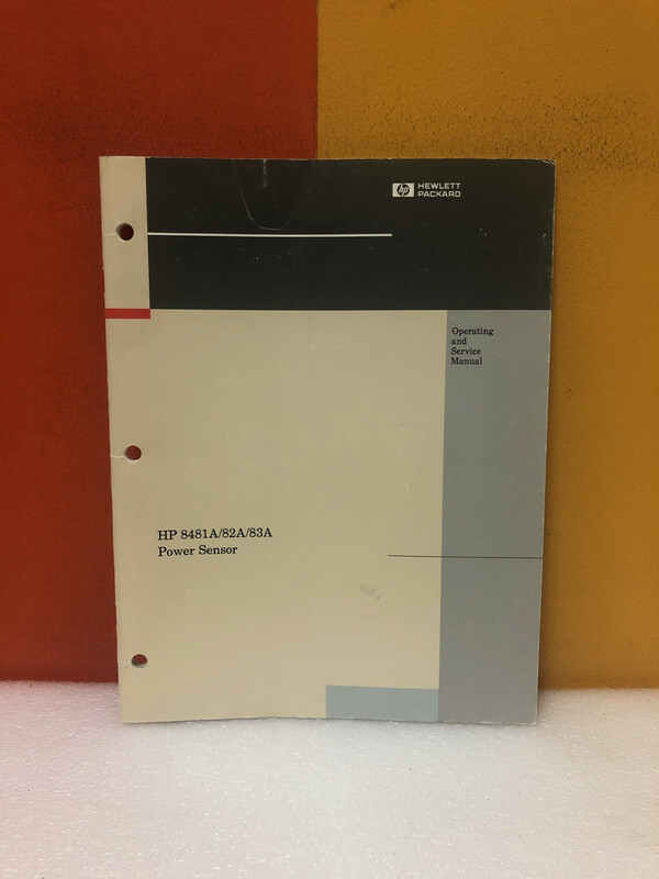 HP 08481-90049 8481A/82A/83A Power Sensor Operating & Service Manual