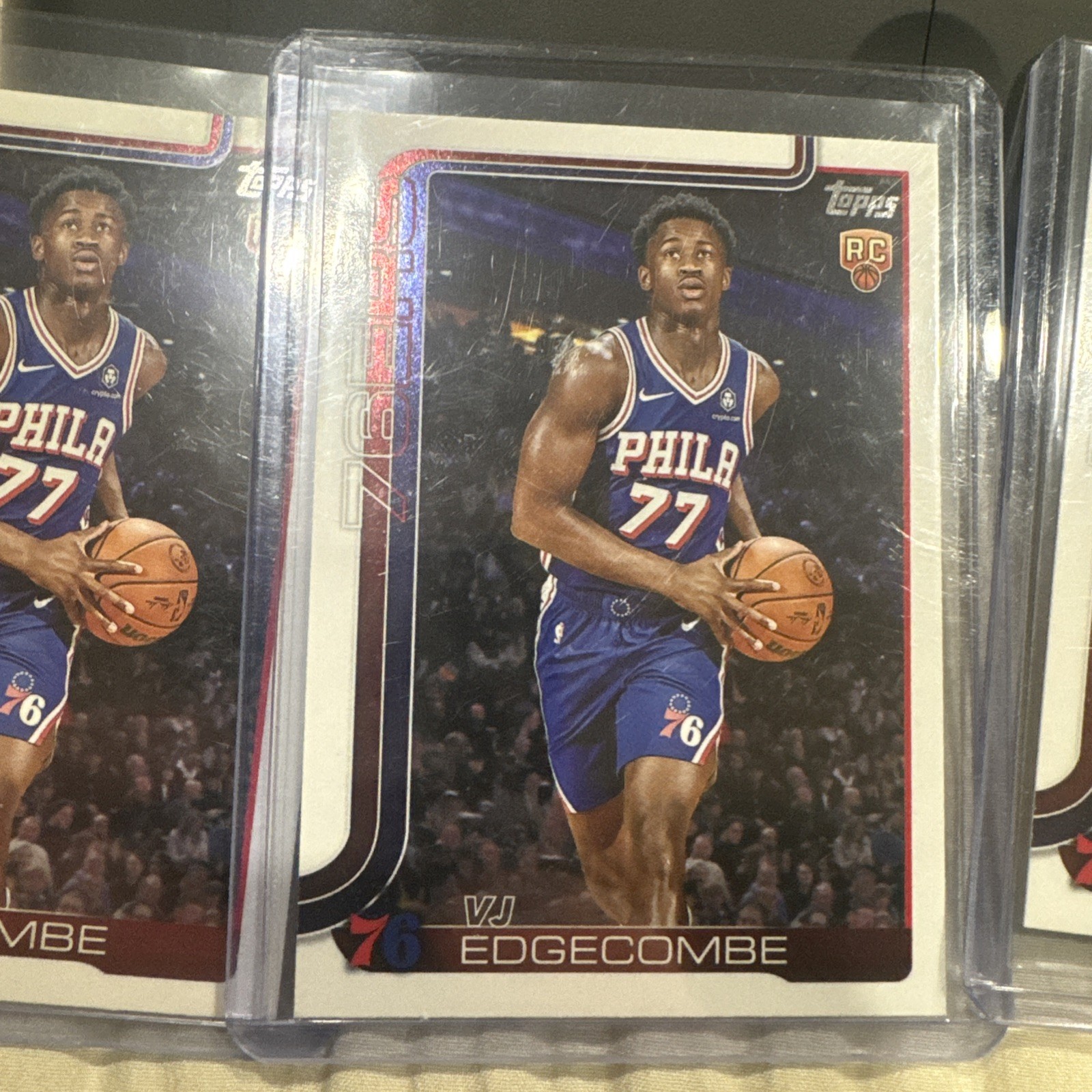 2025-26 Topps NBA VJ Edgecombe Rookie #203 Philadelphia 76ers Lot of 3 ROY?
