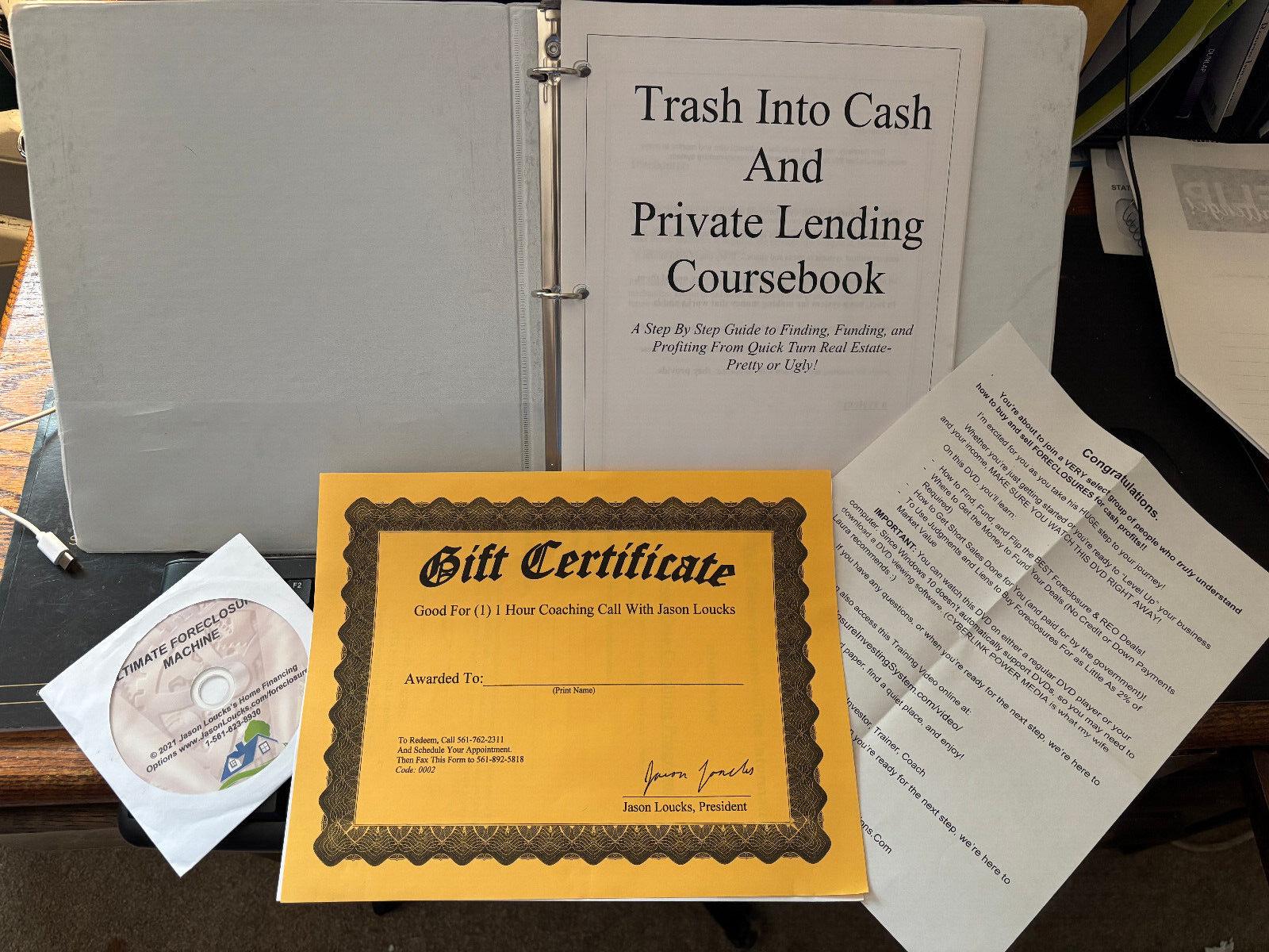 Trash Into Cash and Private Lending Coursebook by Jason Loucks