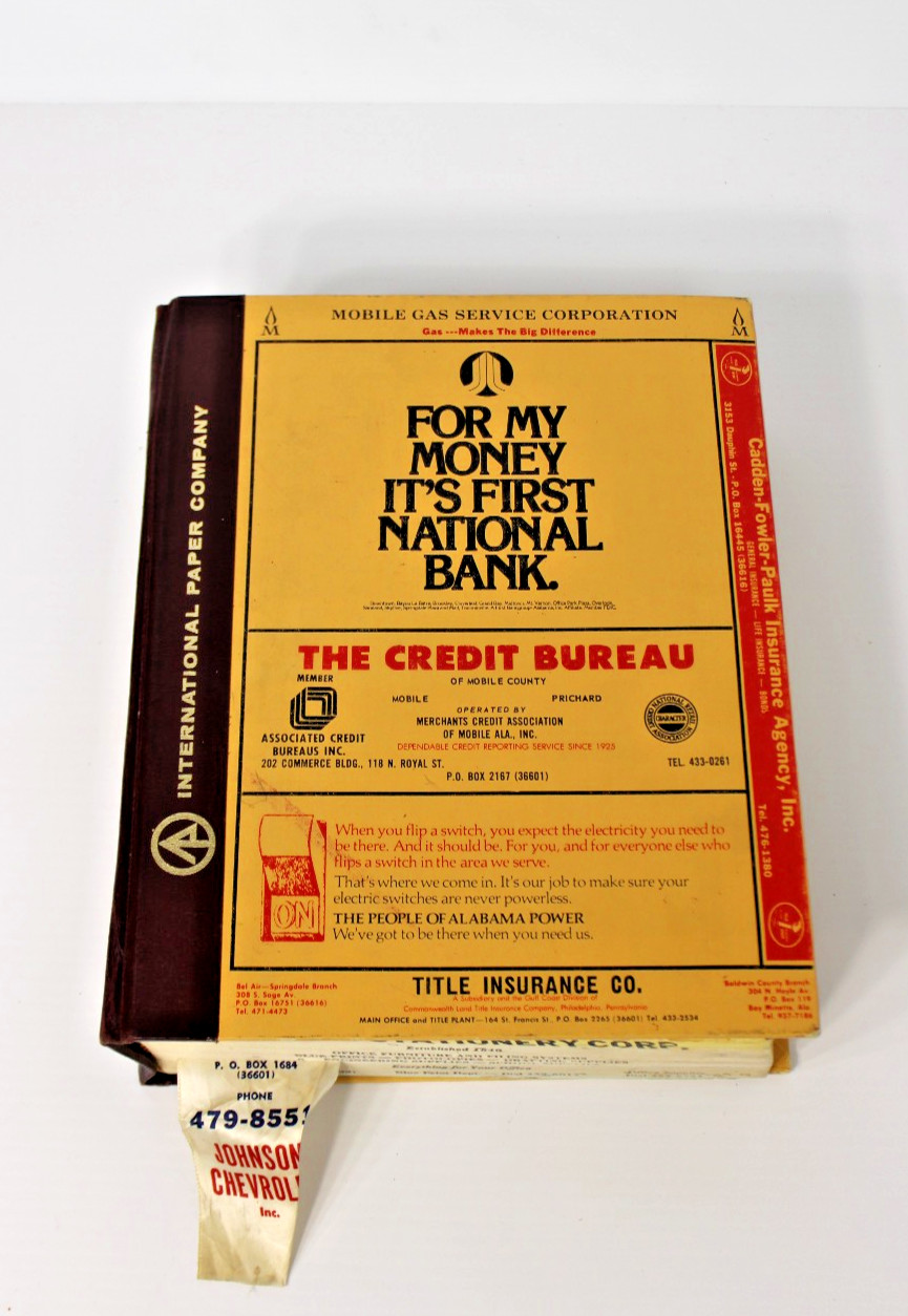 1977 R. L. Polk Mobile County Alabama City Directory Advertising History AL