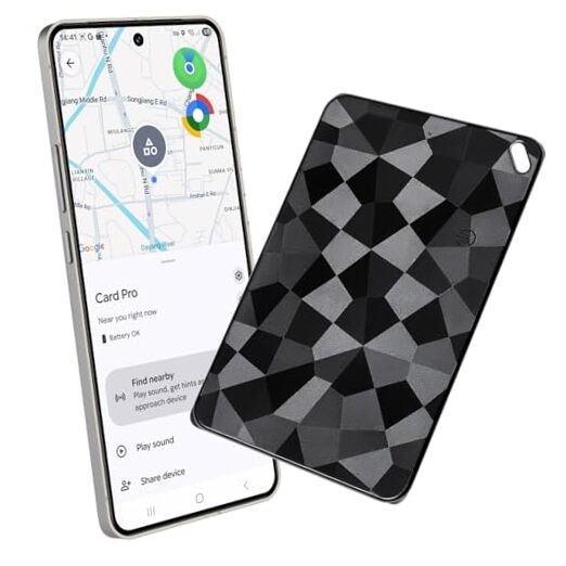 2026 New Dual System Wallet Tracker for Both iOS & Android Phones, 1 Pack Black