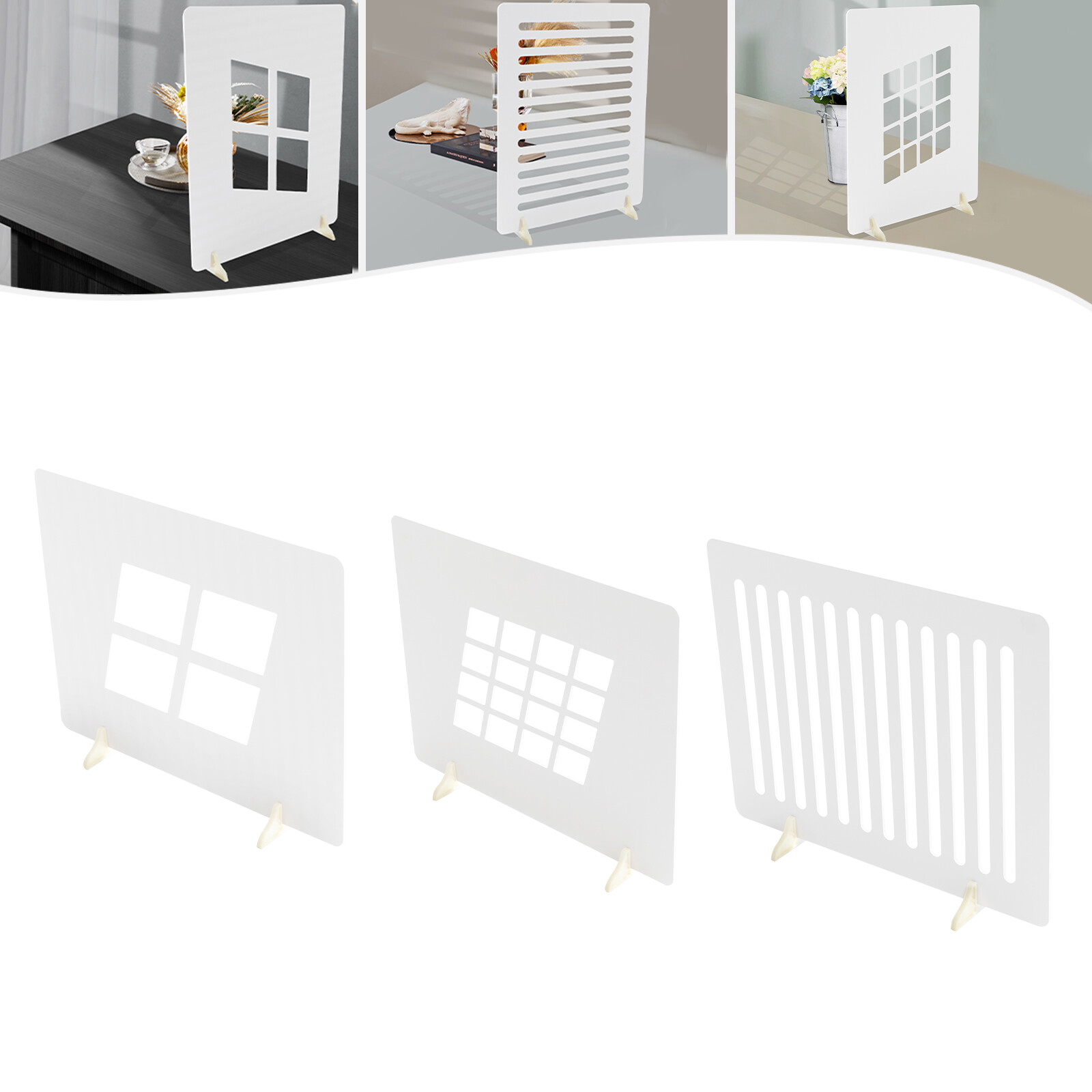 3x Photography Studio Shooting Background Board Panel Light & Shadow Photo White