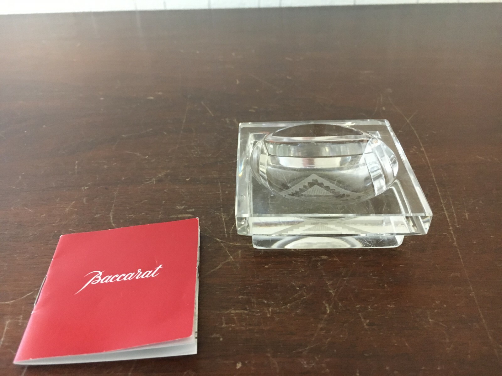 Salt Dish With Engraving / BACCARAT Crystal