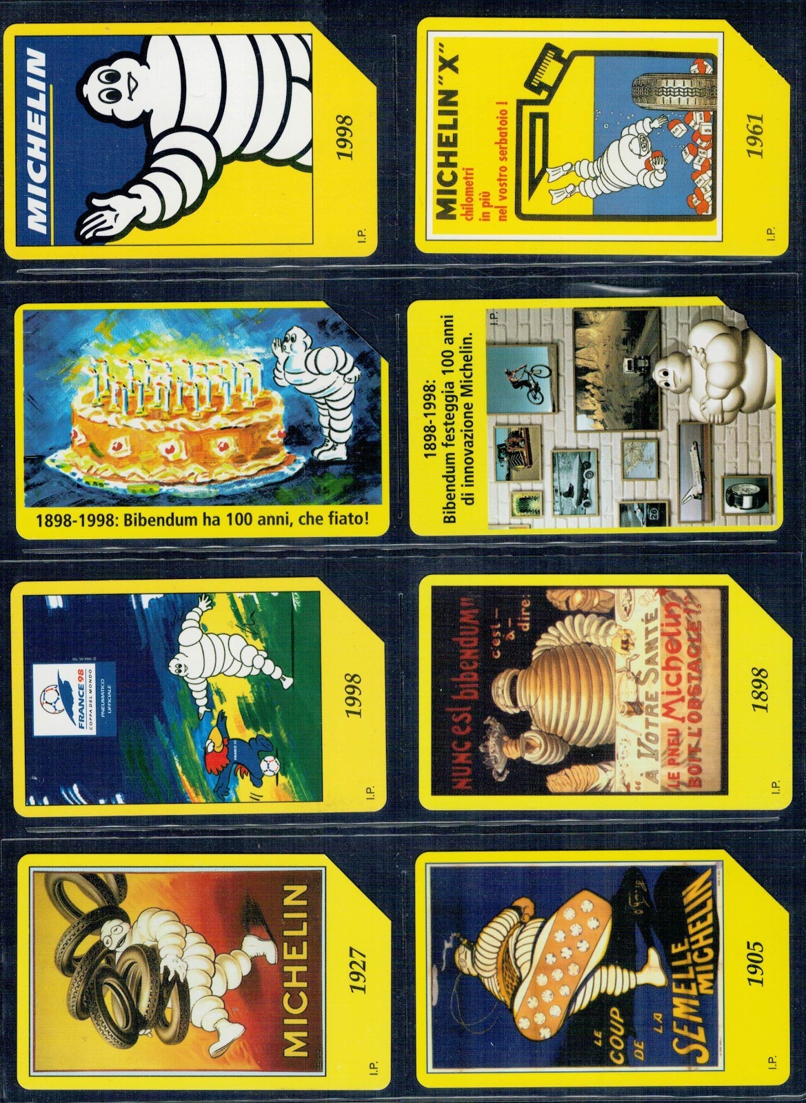 GIAN - Theme Series "MICHELIN" 8 Used Magnetic Cards
