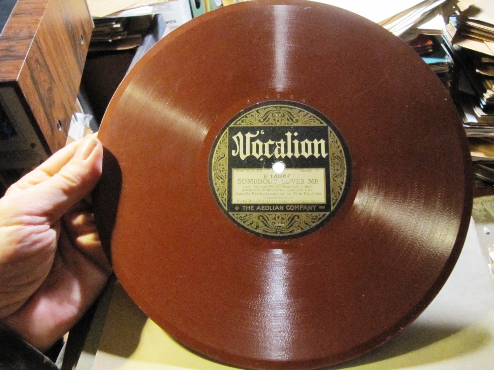 Orig Cast TOM PATRICOLA George White's Scandals 1924 Gershwin SOMEBODY LOVES ME