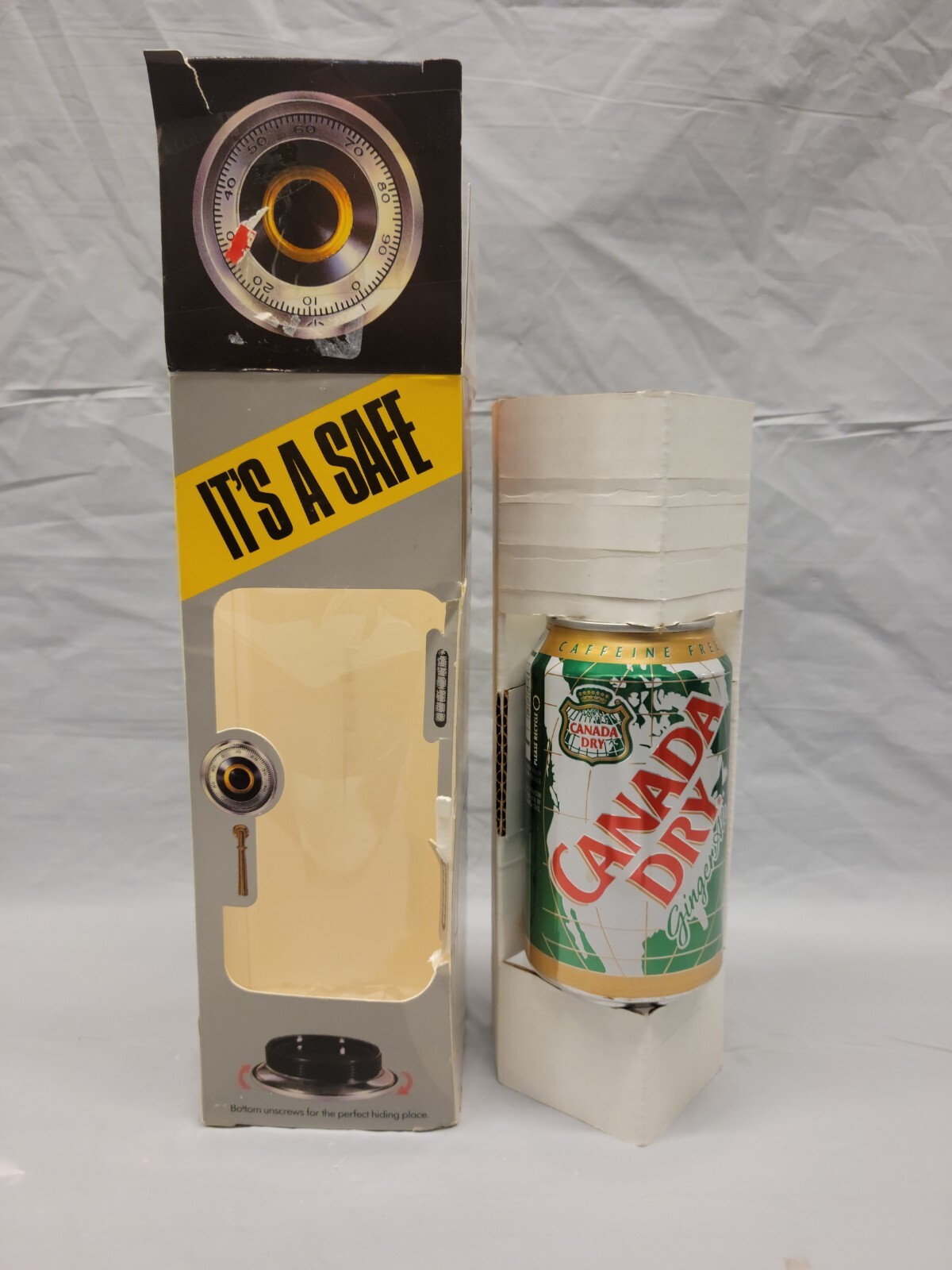 Vintage STASH CAN SECURITY BOX  Canada Dry Ginger Ale # 6002