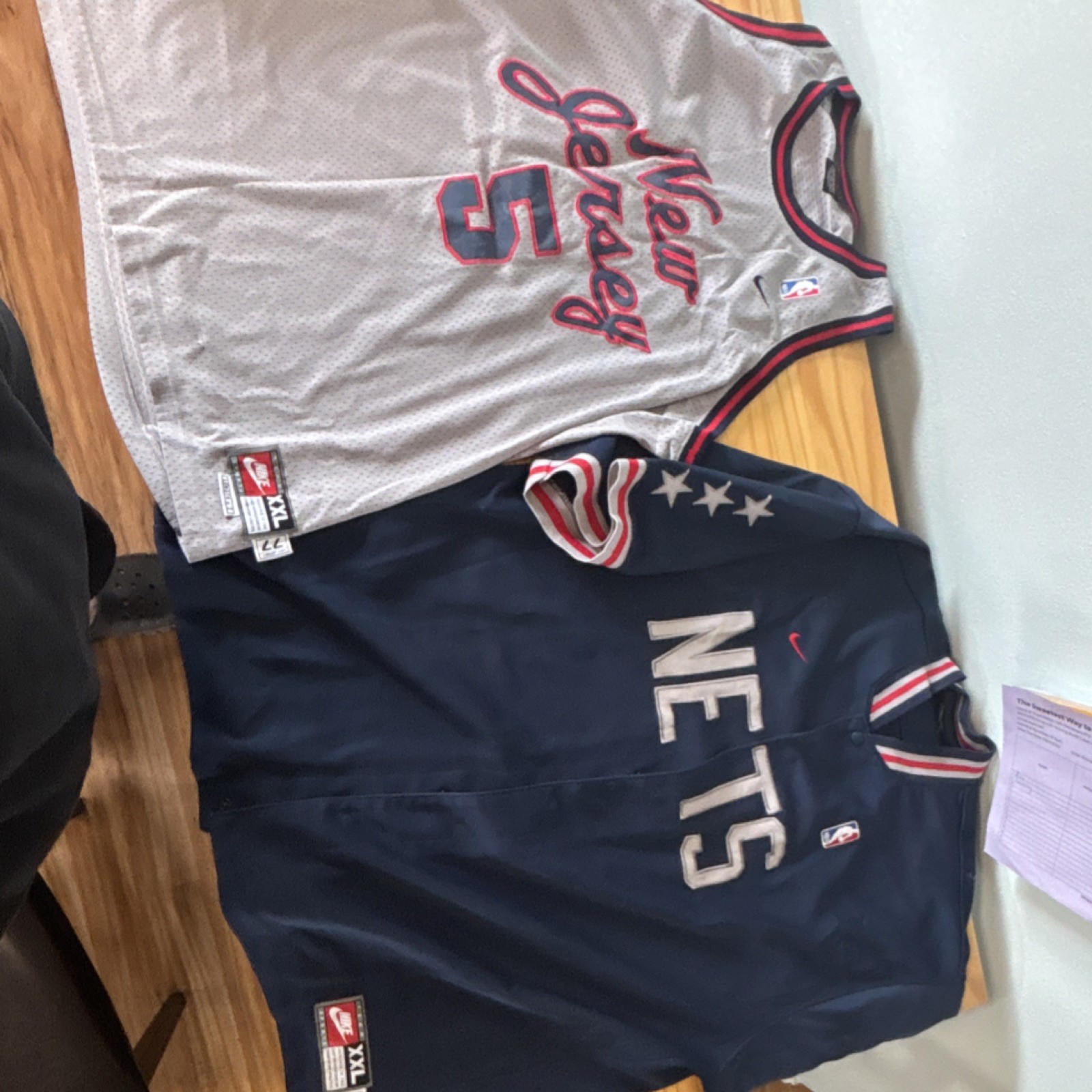 Nike NBA New Jersey Nets Jason Kidd #5 Jersey XXL Gray Navy Blue Basketball