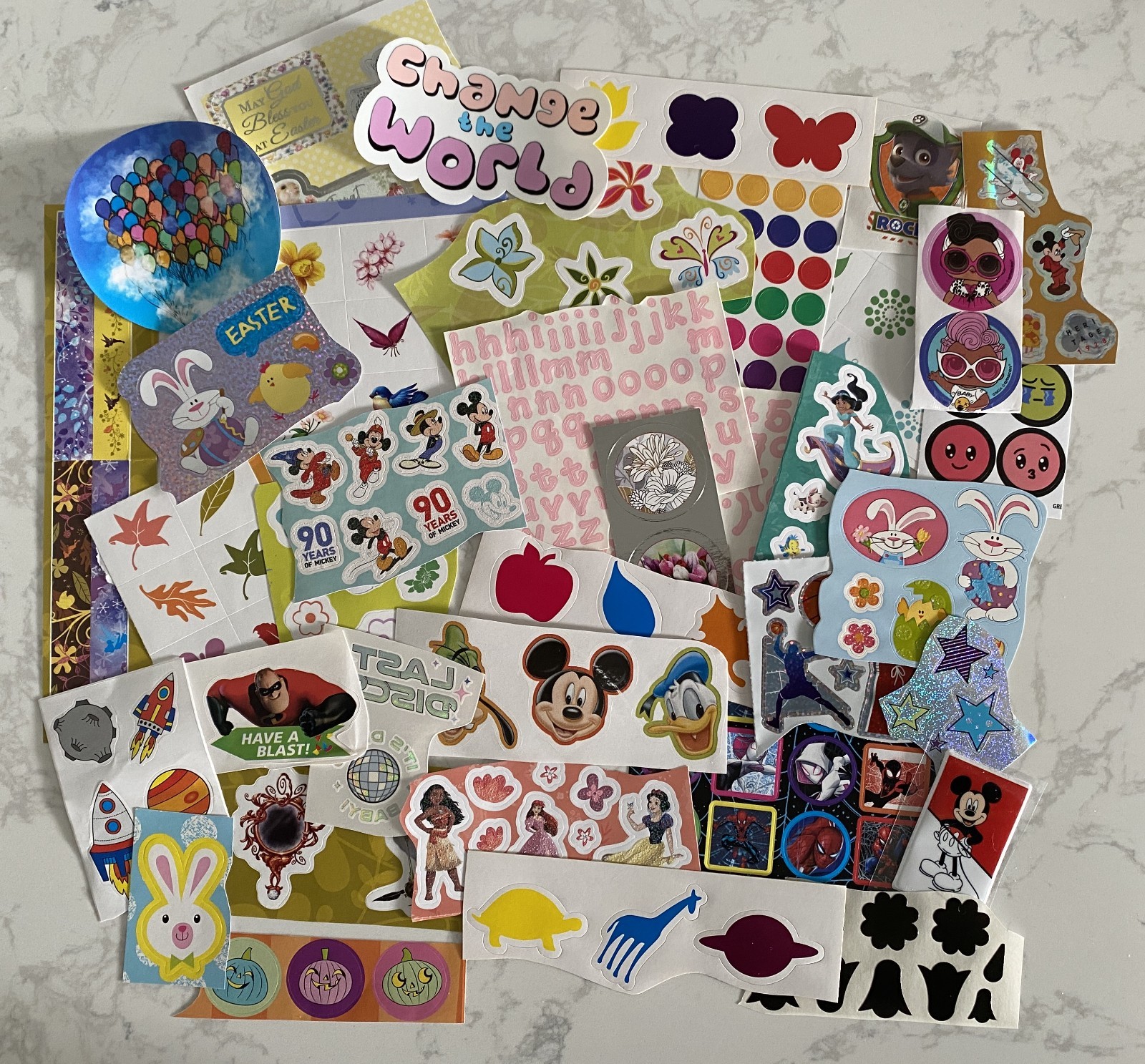 Assorted Stickers Lot PARTIAL Sheets-150+