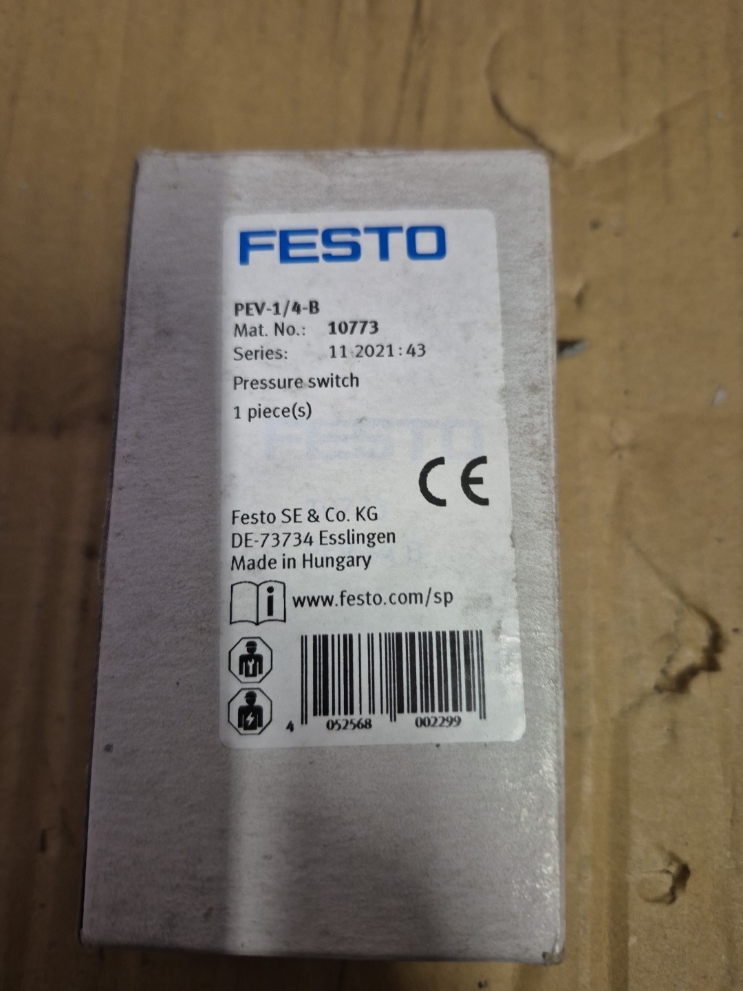 NEW FESTO PEV-1/4-B PRESSURE SWITCH