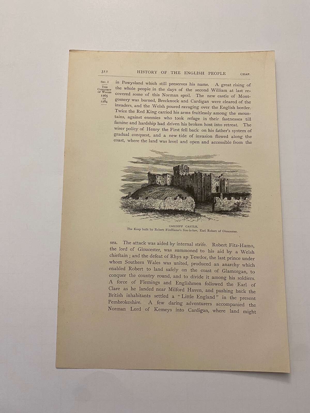 Cardiff Castle England Keep of Bridgnorth Castle Shropshire c. 1892 Print