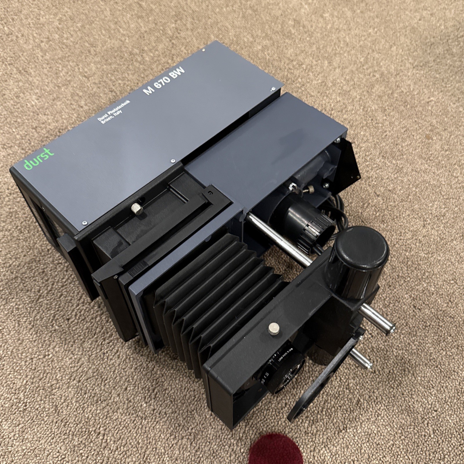 Durst M670 BW Enlarger Head With Belsar 50mm Lens & Bulb