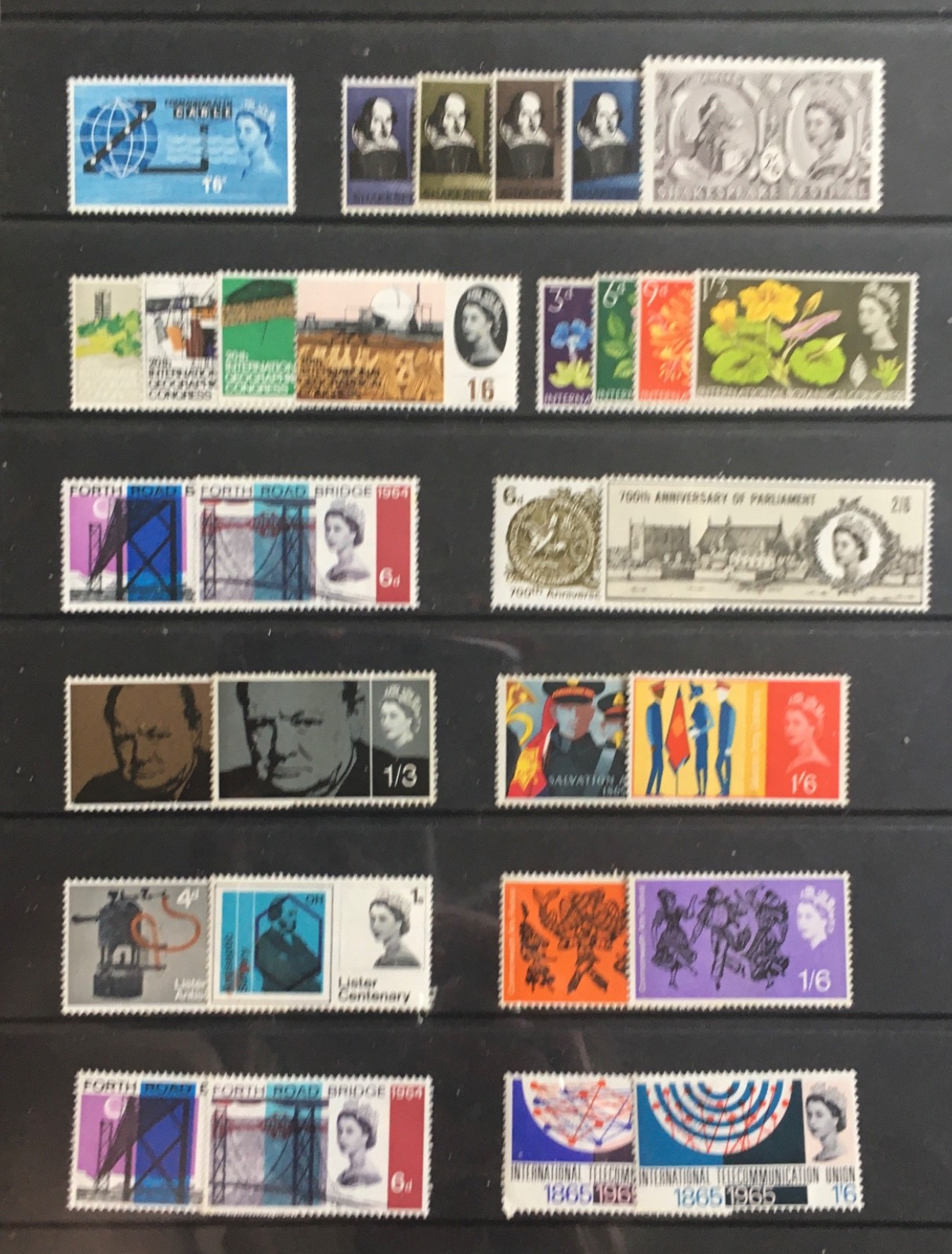 GB QEII 1963-65 12 x UMM/MM COMPLETE SETS