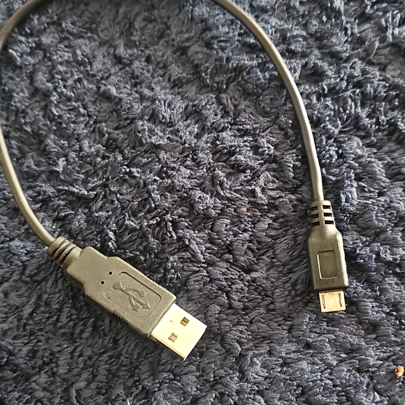 Black USB Cable USB Standard Type A Male to Micro-B Male 1:1 Connector Cable