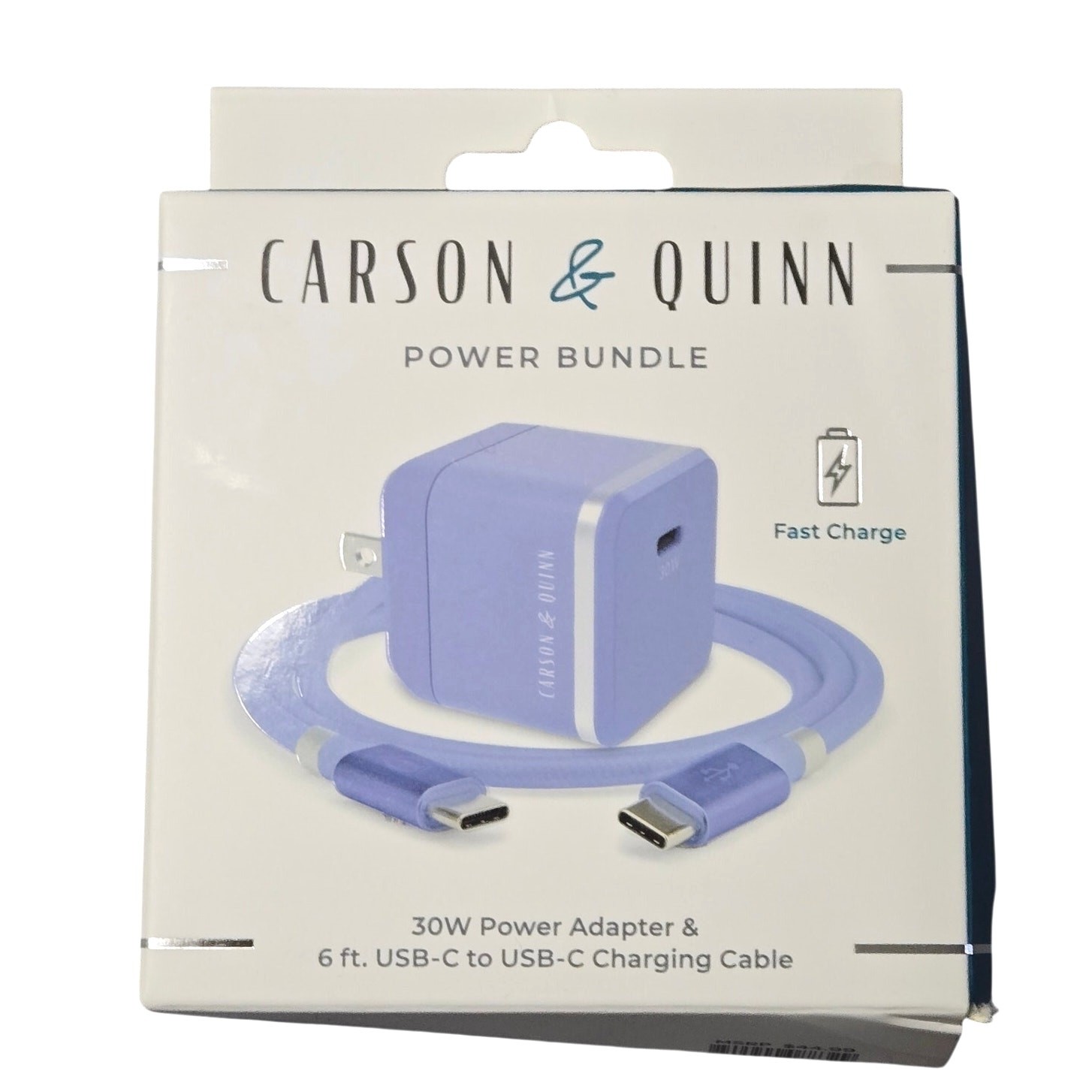 Carson & Quinn 30W Power Adapter and 6 ft. USB-C to USB-C Charging Cable bundle