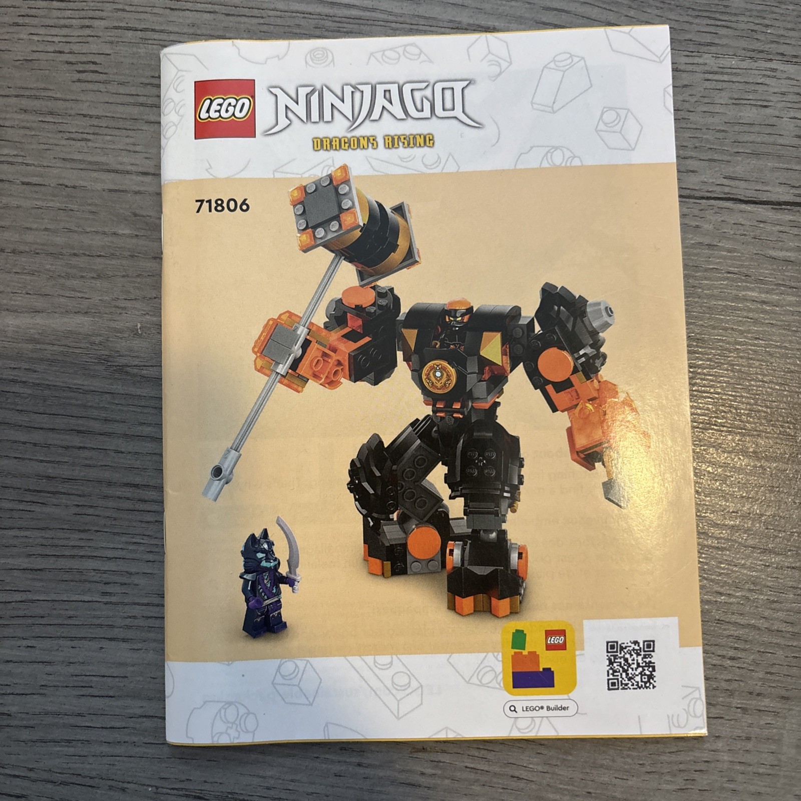 LEGO NINJAGO Dragons Rising: Cole’s Elemental Earth Mech 71806