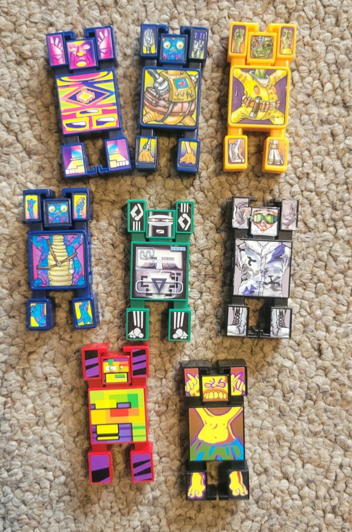 Nak Nak Stacking Toy Figures Vintage Rare Lot of 8 McDonald’s Happy Meal Hasbro