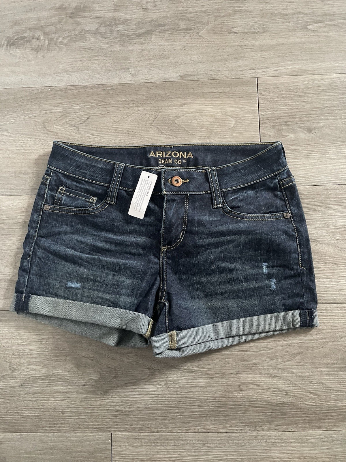 Arizona Jean Company Dark Denim Shorts Juniors 3