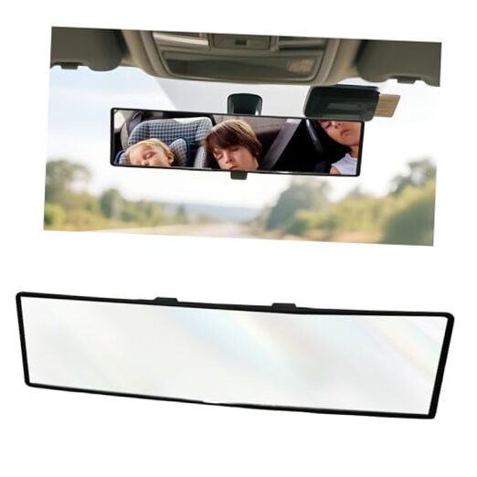 Rear View Mirror, 11.4 Inch Large View Panoramic Convex Mirrors to Reduce 