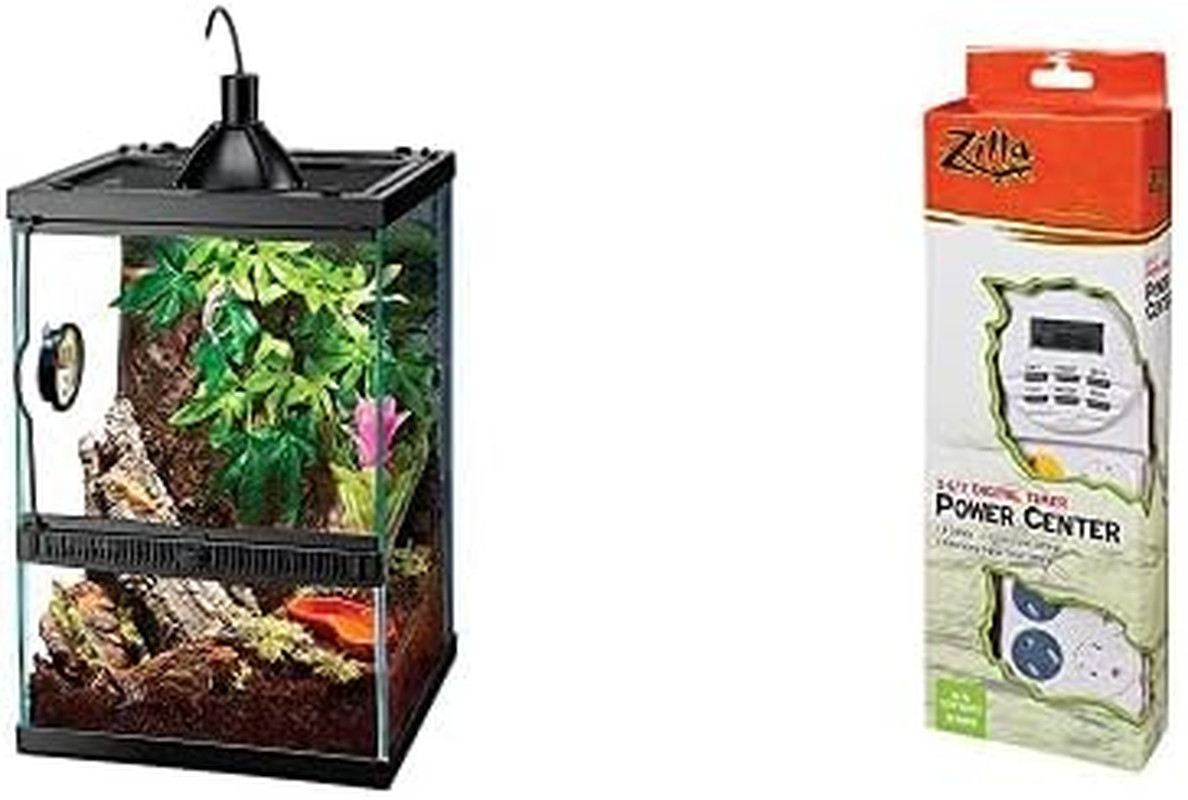Tropical Vertical Habitat Starter Kit with  Digital Timer Power Center Bundle