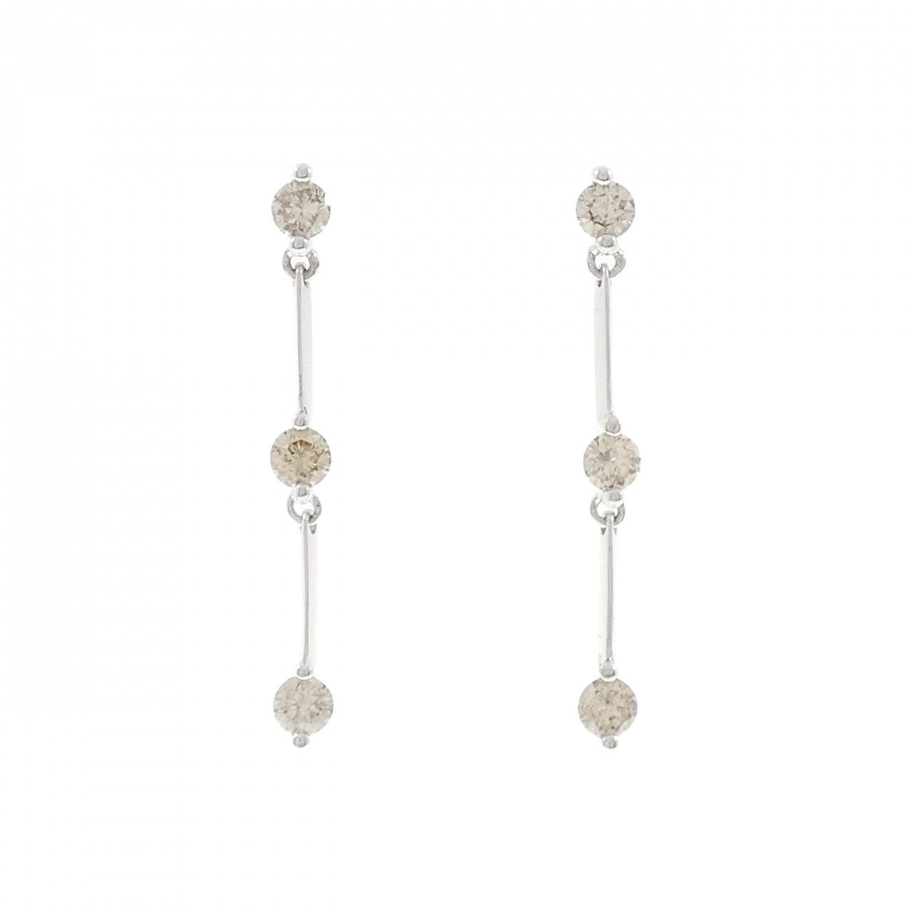 Authentic K18WG Diamond Pierce 1.00CT #260-007-875-4157