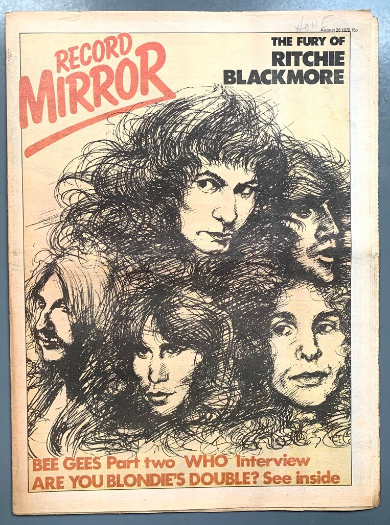 1978 UK MUSIC MAGAZINE RITCHIE BLACKMORE Rainbow THE WHO Pete Townshend Daltrey