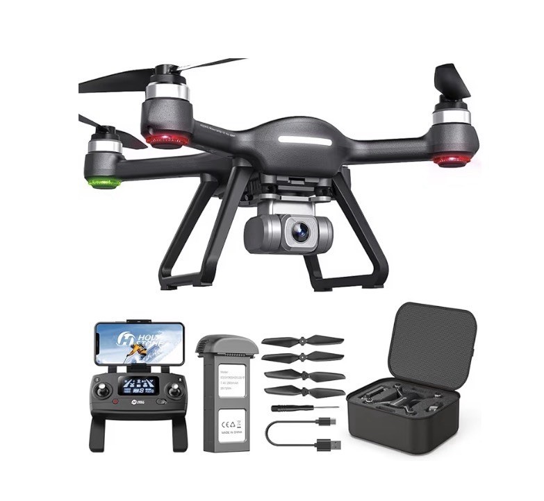 Holy Stone HS700E 4K UHD Drone with EIS Anti Shake 130 FOV Camera W/ Carry Case