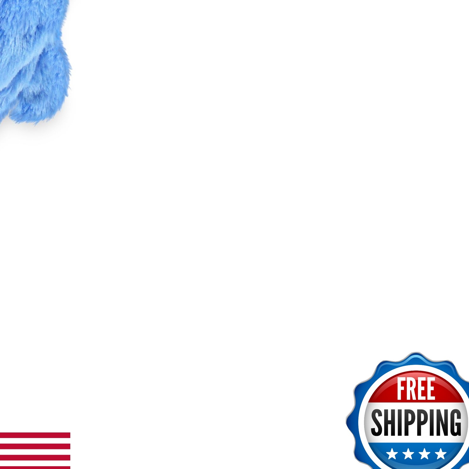 Best Pet Supplies Squeaky Crinkle Duck Dog Toy for Chewers & Fetch - Blue, Large