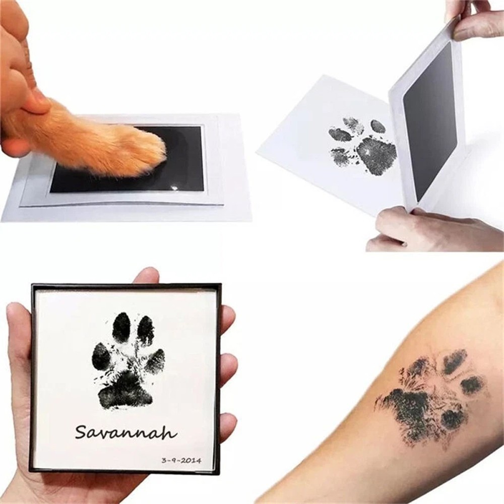 Paw Print Clean Touch Ink Pad – Pet Keepsake Kit for Dog or Cat Nose & Paw Gift