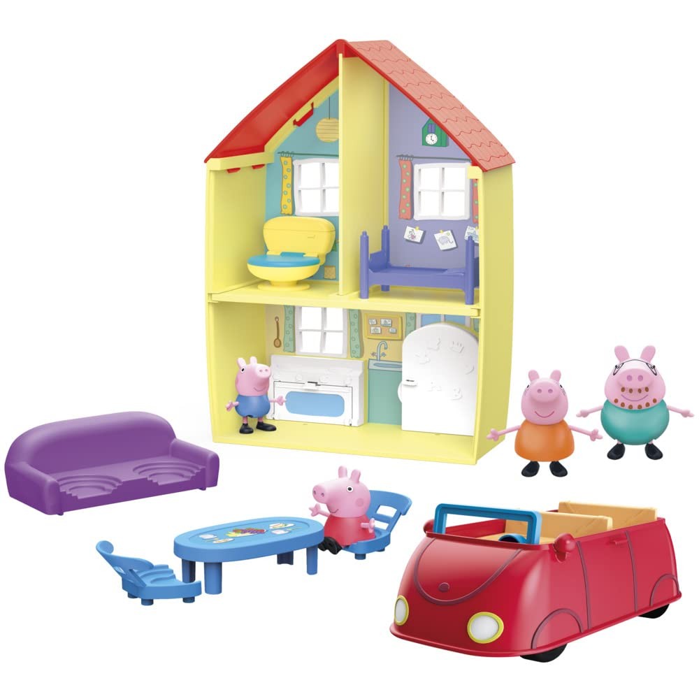 Peppa Pig Toys Peppa's Family Home Combo, House Playset with 4 One Size 