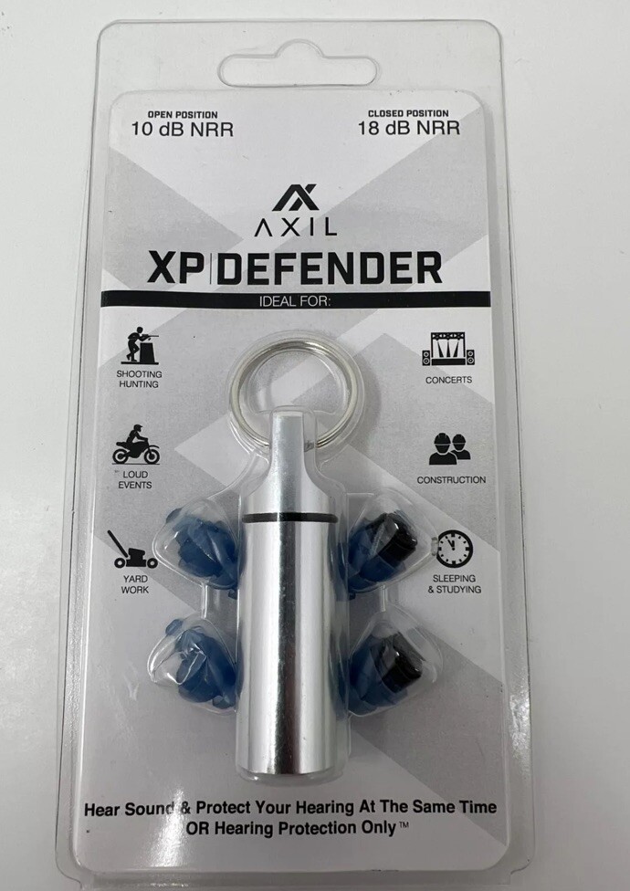Axil XP Defender Earplugs, Smoke, EPD-SM/L