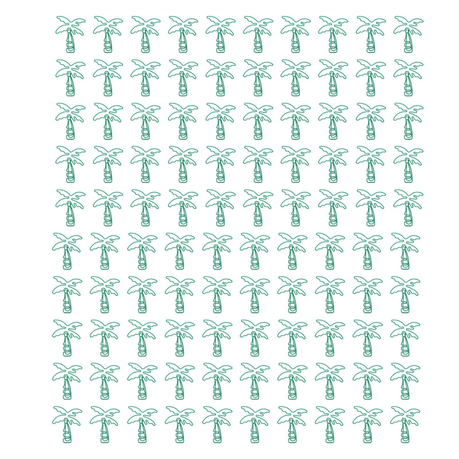 100Pcs Coconut Tree Shape Paper Clips, Metal Bookmarks Planner Clips, Cute Pa...