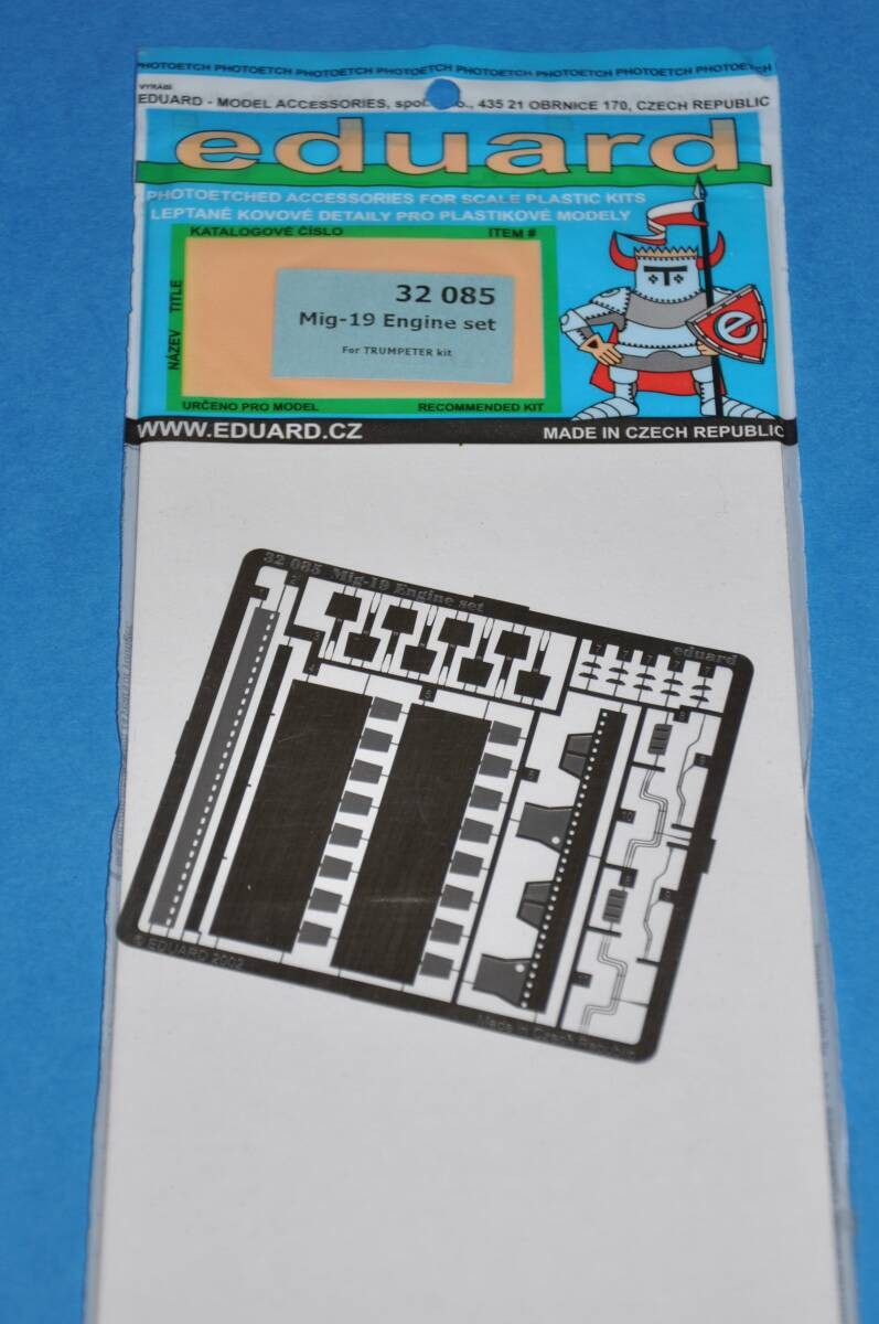Eduard 1/32 MiG 19 MIG19 Engine Trumpeter Etched Parts Eduard 32085 MiG-19S Engi