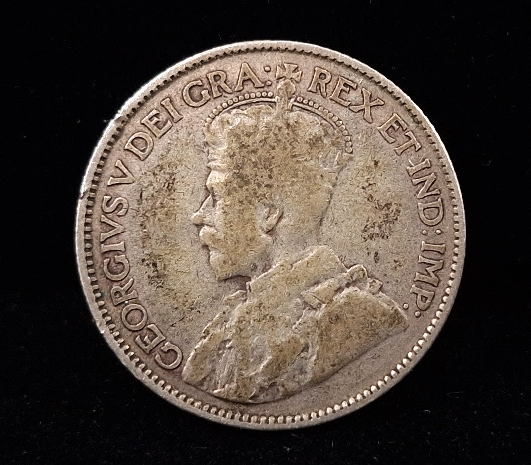 1921 Canadian Quarter 25C Twenty-Five Cent Circulated Silver Coin (I-19153)