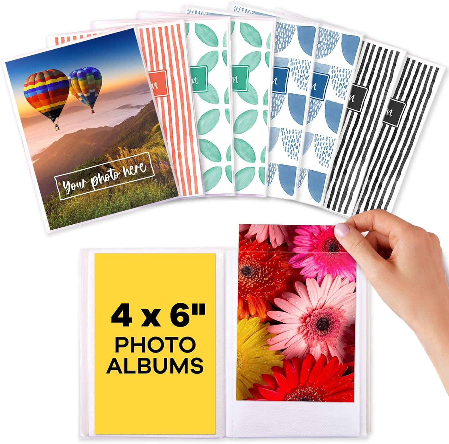4X6 Photo Albums - (Set of 8), by Paper Plan, Mini Albums, Each Can Hold up to 3