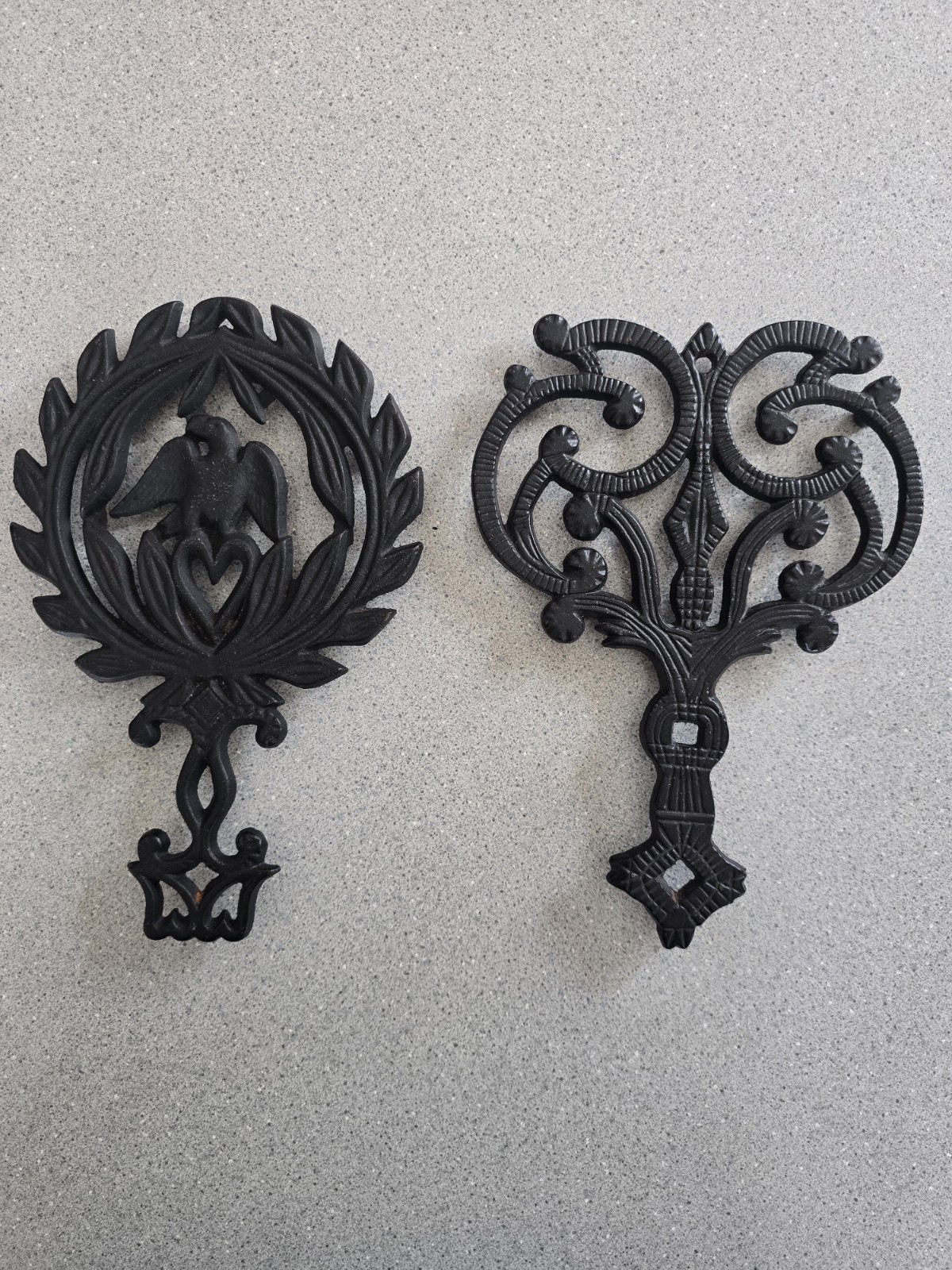 Lot Of 2 Cast Iron Trivets