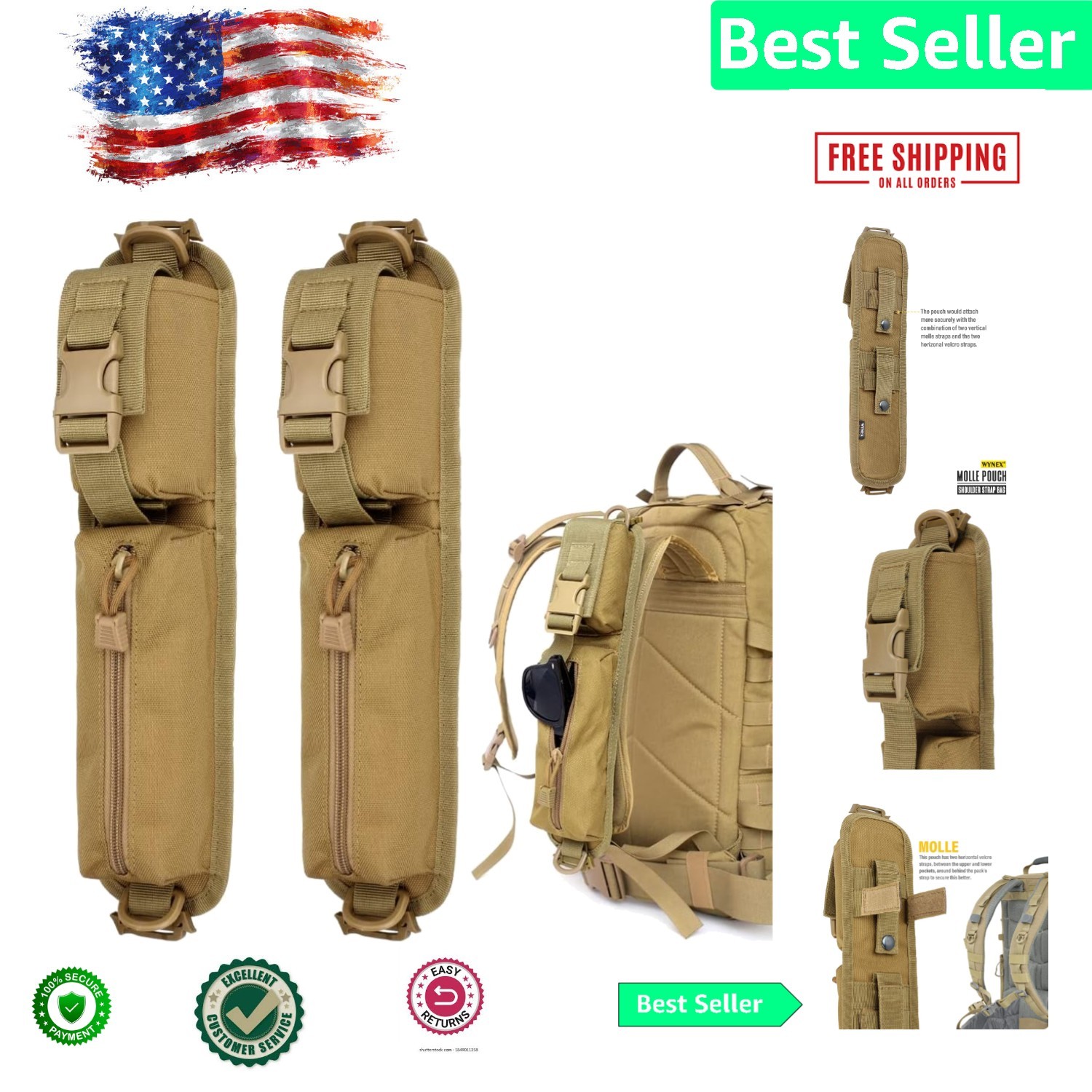 Multi-Functional Tactical Molle Accessory Pouch - Lightweight & Water-Resistant