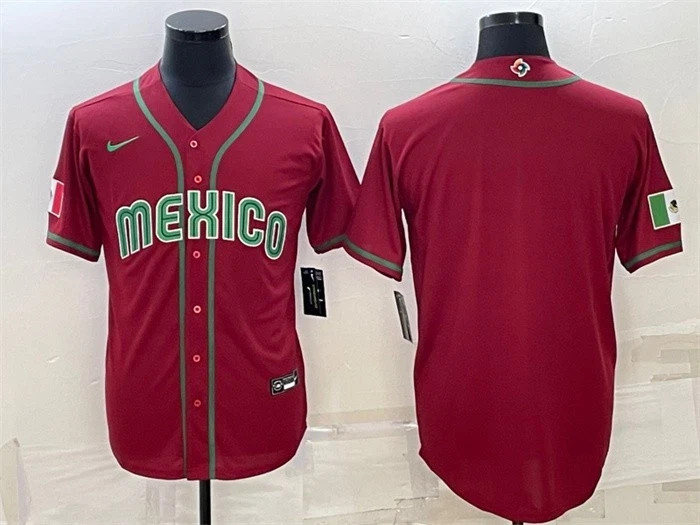 Mexico 2023 World Classic Red - MEN All Stitched Jersey