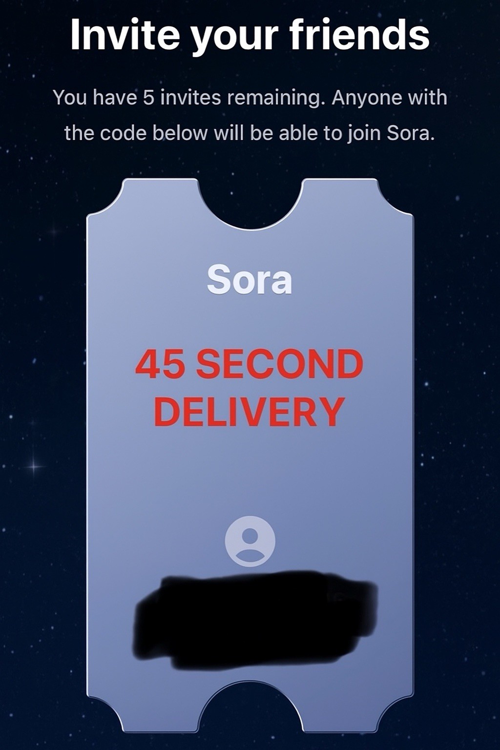 ✅LEGIT SORA 2 CODE 45 SEC DELIVERY. ARRIVES IN MESSAGES.  GUARANTEED AND WORKS ✅
